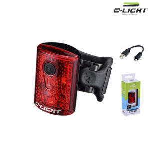 LUZ BICI TRAS, 3 LED RECARGABLE