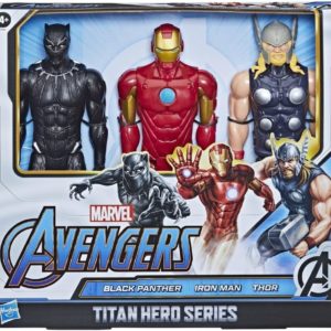 3 FIGURAS MARVEL PHANTER, IRON Y THOR