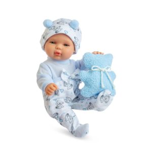 MUÑECO BABY SMILE PIJAMA AZUL