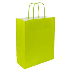 BOLSA DE PAPEL M NATURAL VERDE