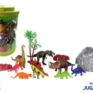 BOTE ANIMALES DINOSAURIOS 22X17CM