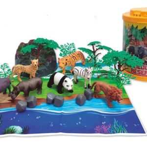 BOTE ANIMALES SALVAJES 22X17CM