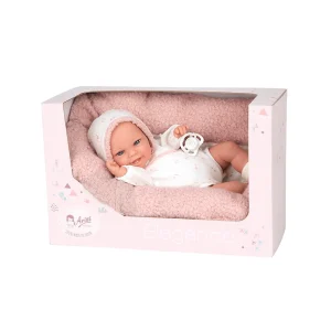 MUÑECA ELEGANCE BABYTO ROSA C/COJIN 35CM