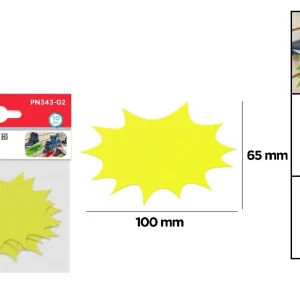 ETIQUETAS PRECIOS FLUOR AMARILLO ESTRELL