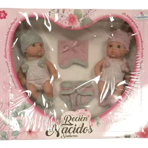 PAREJA DE MUÑECOS BEBE GOMA 20CM